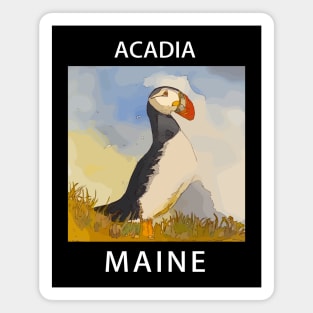 Puffin Lover - Acadia Maine Magnet